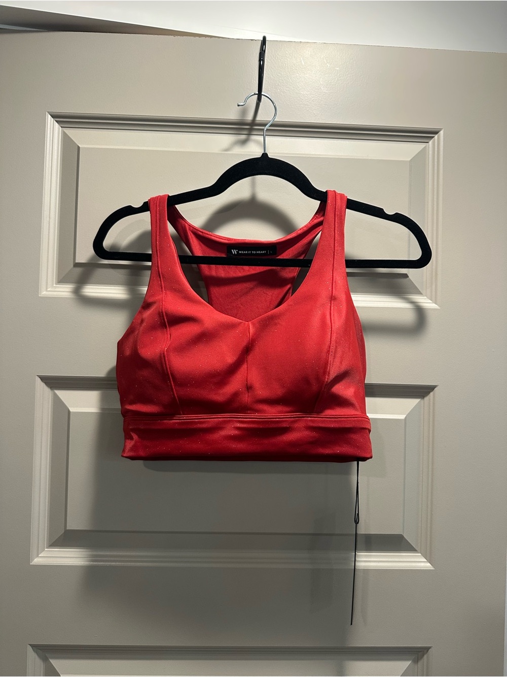 NWT Sparkly Red Sports Bralette Crop Top/ Sports Bra